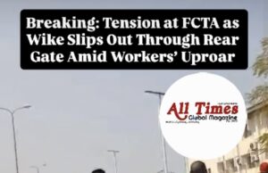Breaking News: Angry Workers Chase Wike’s Motorcade, Minister Escapes via Back Gate at FCTA Secretariat
