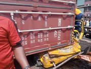 Mother and Child Die as Two Container Trucks Overturn Near Mile 2 in Lagos